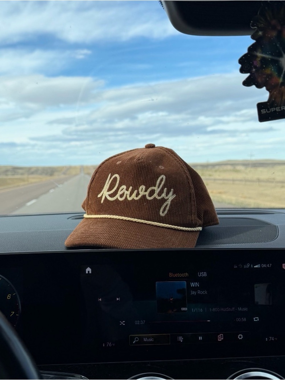 Rowdy Brown Corduroy Cap with Rope Trim